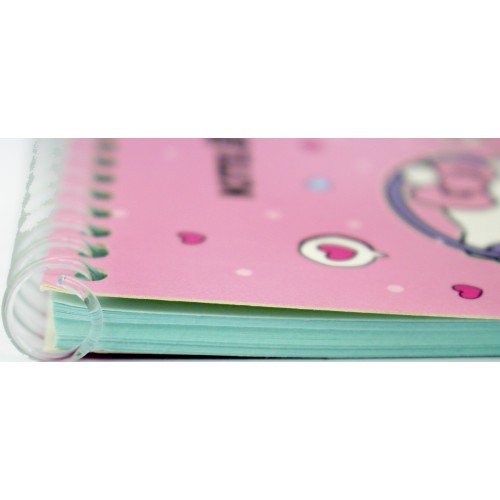 Блокнот пруж. A6 48арк.б/лін. пласт. Hello Kitty HK25-196-1/Kite/(20)
