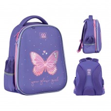 Рюкзак напівкаркасний "GoPack" Education Glowing 2від.,2карм. №GO25-165M-4