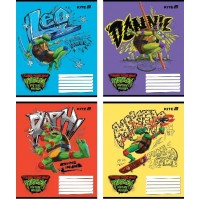 Зошит 12арк. кос. лін. "Kite" гібрид лак+УФлак Ninja Turtles №NT25-235(25)(600)