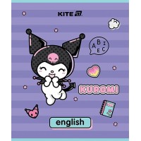 Зошит 48арк. лін. "Kite" Предметка-Англ. мова софт тач+УФ,Kuromi №HK25-240-8(8)(192)