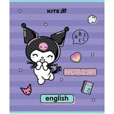 Зошит 48арк. лін. "Kite" Предметка-Англ. мова софт тач+УФ,Kuromi №HK25-240-8(8)(192)