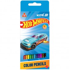 Олівці кольор. 12 кольор. Kite №HW25-053 Hot Wheels тригран.(12)(240)