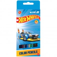 Олівці кольор. 12 кольор. Kite №HW25-054 Hot Wheels двостор.(12)(240)