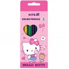 Олівці кольор. 12 кольор. Kite №HK25-054 Hello Kitty двостор.(12)(240)