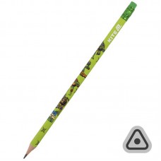 Олівець гр. "Kite" №NT25-046 Ninja Turtles з гумкою,тригран.,в тубі(36)