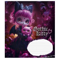 Зошит 18арк. кліт. Школярик "Gothic cats"виб.УФ-лак №018-3531K(25)(250)