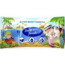 Серветки вологі "Summer Fresh" (15шт) Compact Pack №1899(10)(72)