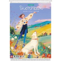 Альбом для малюв. на пруж. 30/120 А4 софт тач №PB-SC-030-8041/Школярик/(9)(63)