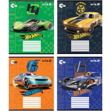 Зошит 12арк. кос. лін. "Kite" гібрид лак+УФлак Hot Wheels №HW25-235(25)(600)