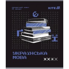 Зошит 24арк. лін. "Kite" Предметка-Укр. мова гібр лак+УФ,Techno №K25-240-9