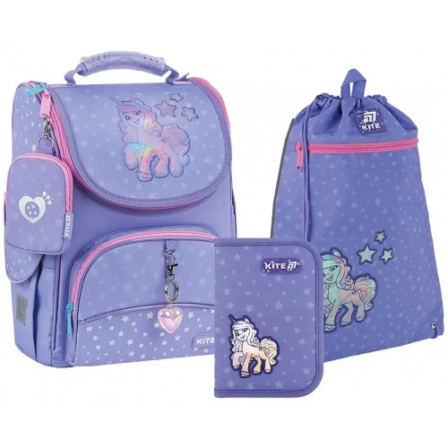 Набір: рюкзак 1від.,3карм.+пенал+сумка для взуття "Kite" Little Pony №SET_LP25-501S