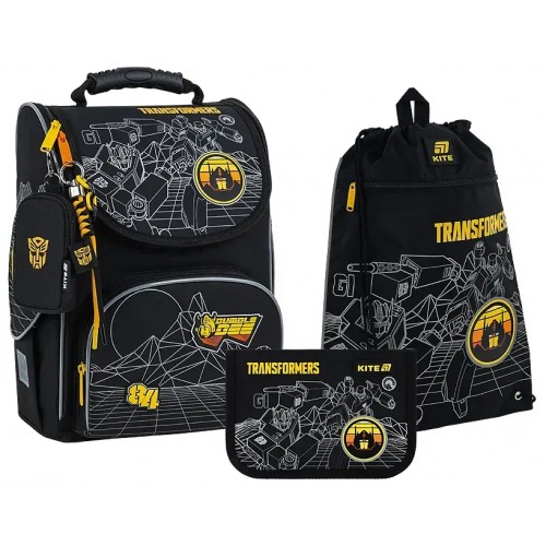 Набір: рюкзак 1від.,3карм.+пенал+сумка для взуття "Kite" Transformers №SET_TF25-501S
