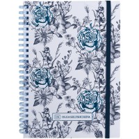 Блокнот пруж. А5 80арк. кліт. карт. обкл. "Blue garden" №8471-4-A-OS/Axent/(5)(50)