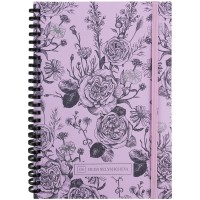 Блокнот пруж. А5 80арк. кліт. карт. обкл. "Pink Roses" №8471-2-A-OS/Axent/(5)(50)