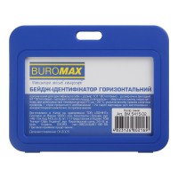 Бейдж "Buromax" №5415-02 горизонт. 101х80мм PP+PVC синій(10)(100)