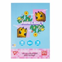 Картон кольор. А4 двостор.10арк./ 10кольор. Minecraft.Spring №955460/Yes/