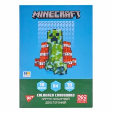 Картон кольор. А4 двостор.10арк./ 10кольор. Minecraft №955456/Yes/