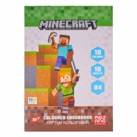 Картон кольор. А4 одностор.10арк./ 10кольор. Minecraft №955455/Yes/