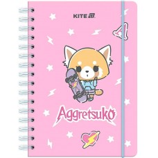 Блокнот пруж. А5 80арк. кліт. тв. обкл. Aggretsuko №AR25-190/Kite/(10)