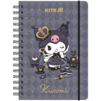 Блокнот пруж. А5 80арк. кліт. тв. обкл. Kuromi №HK25-190/Kite/(10)