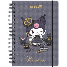 Блокнот пруж. А5 80арк. кліт. тв. обкл. Kuromi №HK25-190/Kite/(10)