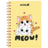 Блокнот пруж. А5 80арк. кліт. карт. обкл. Cute-1 №K25-1911-1/Kite/
