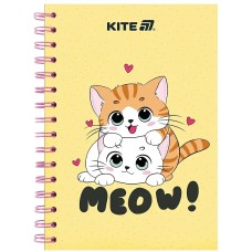Блокнот пруж. А5 80арк. кліт. карт. обкл. Cute-1 №K25-1911-1/Kite/