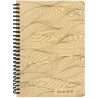 Блокнот пруж. А5 80арк. кліт. пласт. обкл. пісочний №8472-2-A/Axent/