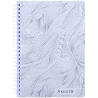 Блокнот пруж. А5 80арк. кліт. пласт. обкл. блакитний №8472-3-A/Axent/(5)(50)