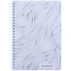 Блокнот пруж. А5 80арк. кліт. пласт. обкл. блакитний №8472-3-A/Axent/(5)(50)