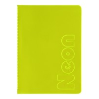 Блокнот А5 80арк. кліт. тв. обкл. "NEON" жовтий №BM.24822180-08/Buromax/