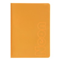 Блокнот А5 80арк. кліт. тв. обкл. "NEON" помаранчевий №BM.24822180-11/Buromax/