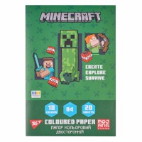 Папір кольор. А4 двостор. 20арк./ 20кольор. Minecraft №955458/Yes/