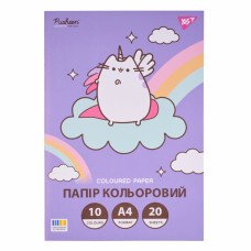 Папір кольор. А4 одностор. 20арк./ 20кольор. Pusheen №955465/Yes/