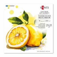 Скетчбук для акварелі 15/200 210х210мм №743292/Santi/(10)