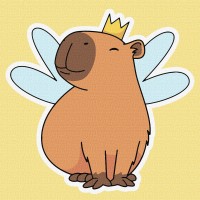 Картини по номерах акрил. для дітей "Капібара-фея" 30х30см №KHO6748/Ідейка/