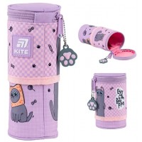 Пенал "Kite" Lazy Cats 1від.,м'який №K25-684-3(48)