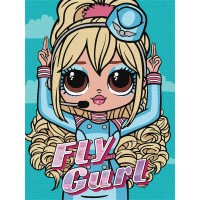 Картини по номерах акрил.для діт."L.O.L.Surprise!OMG FlyGurl"зі страз.30х40см№KHO6275