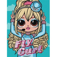 Картини по номерах акрил.для діт."L.O.L.Surprise!OMG FlyGurl"зі страз.30х40см№KHO6275