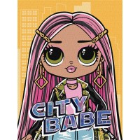 Картини по ном. акрил.для діт."LOL.Surprise!OMG.CityBabe"зі страз.30х40см№KHO6277/Ідейка/