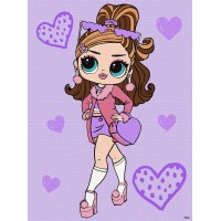 Картини по ном.акрил.для діт."LOL.Surprise!OMG.TweensFancyGurl"зі страз.30х40см№KHO6284