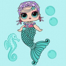 Картини по номерах акрил. для дітей"L.O.L.Surprise!Mermaids Merbaby"40х40см№KHO6262/Ідейка