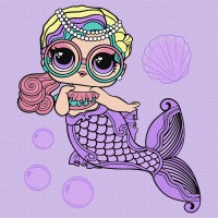Картини по номерах акрил. для дітей"L.O.L.Surprise!Mermaids MissSea"40х40см№KHO6263/Ідейка
