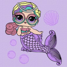 Картини по номерах акрил. для дітей"L.O.L.Surprise!Mermaids MissSea"40х40см№KHO6263/Ідейка