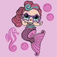 Картини по номерах акрил. для дітей"L.O.L. Surprise! Mermaids Waves"40х40см№KHO6266/Ідейка
