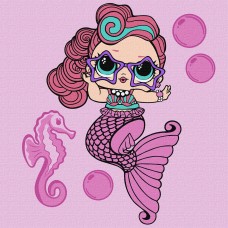 Картини по номерах акрил. для дітей"L.O.L. Surprise! Mermaids Waves"40х40см№KHO6266/Ідейка