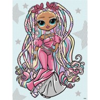 Картини по номерах акрил.для дітей"LOLSurprise!OMG TwistQueen" зі стразами 30х40см№KHO6274