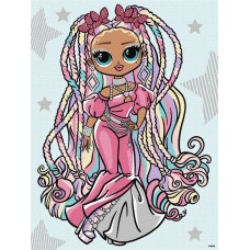 Картини по номерах акрил.для дітей"LOLSurprise!OMG TwistQueen" зі стразами 30х40см№KHO6274