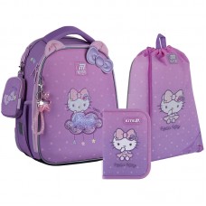 Набір: рюкзак 2від.,2карм.+пенал+сумка для взуття "Kite" Hello Kitty №SET_HK25-55