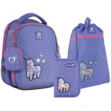 Набір: рюкзак 2від.,2карм.+пенал+сумка для взуття "Kite" My Little Pony №SET_LP25-555S